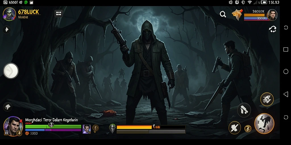 Screenshot gameplay 678LUCK yang menampilkan suasana mencekam dan menyeramkan.