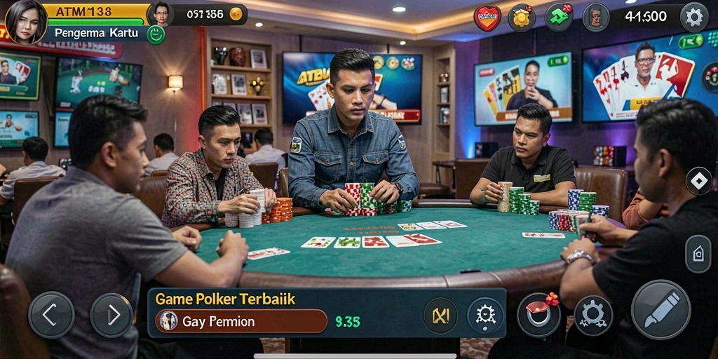 Tampilan gameplay menarik dari aplikasi Poker ATM138.