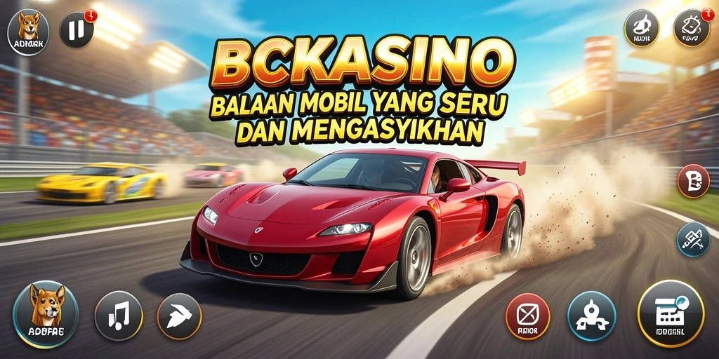 Tampilan grafis mengesankan dari gameplay balap BCKASINO.