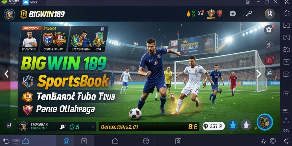 Tampilan menarik dari gameplay BIGWIN189 di aplikasi Sportsbook.