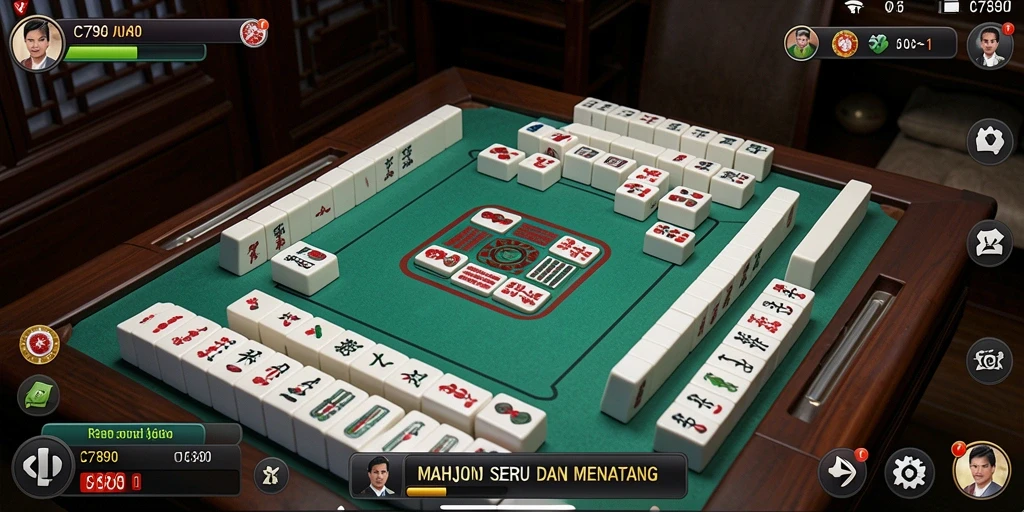 Screenshot C7890 menampilkan gameplay Mahjong yang seru dan menantang.