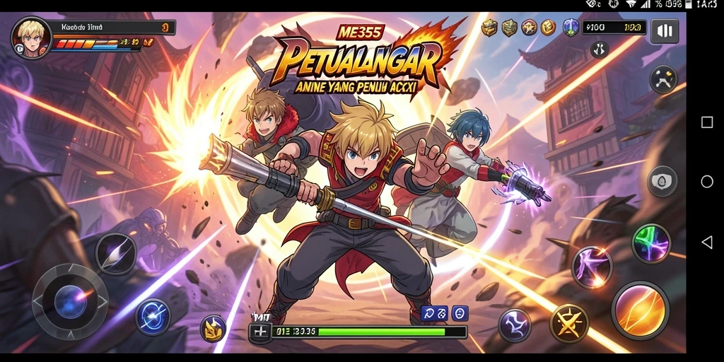 Tampilan gameplay ME355 dengan visual anime yang menarik.