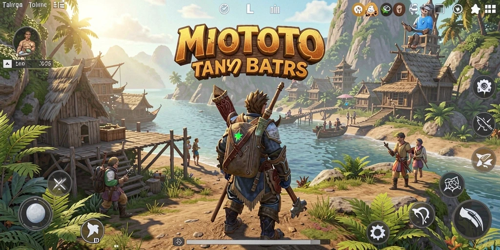 Tangkapan layar gameplay <strong>MIOTOTO</strong> menampilkan dunia terbuka yang luas dan interaktif.