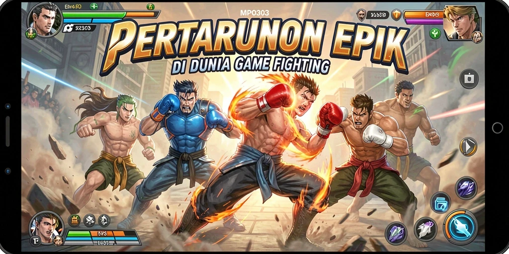 Screenshot gameplay MPO303 menampilkan aksi pertarungan yang intens.