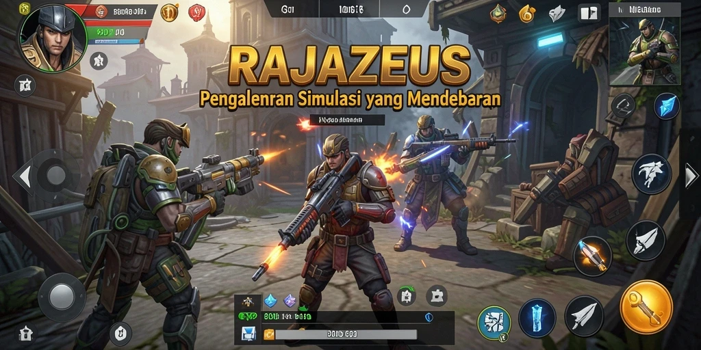 Screenshot gameplay RAJAZEUS menunjukkan dunia simulasi yang menakjubkan dan interaksi pemain.