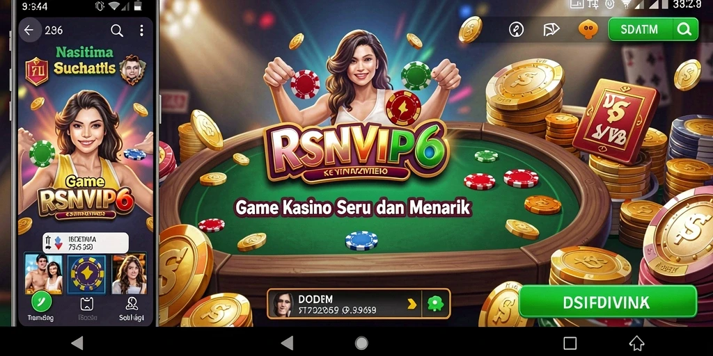 Screenshot game RSNVIP6 menampilkan suasana kasino yang menegangkan.