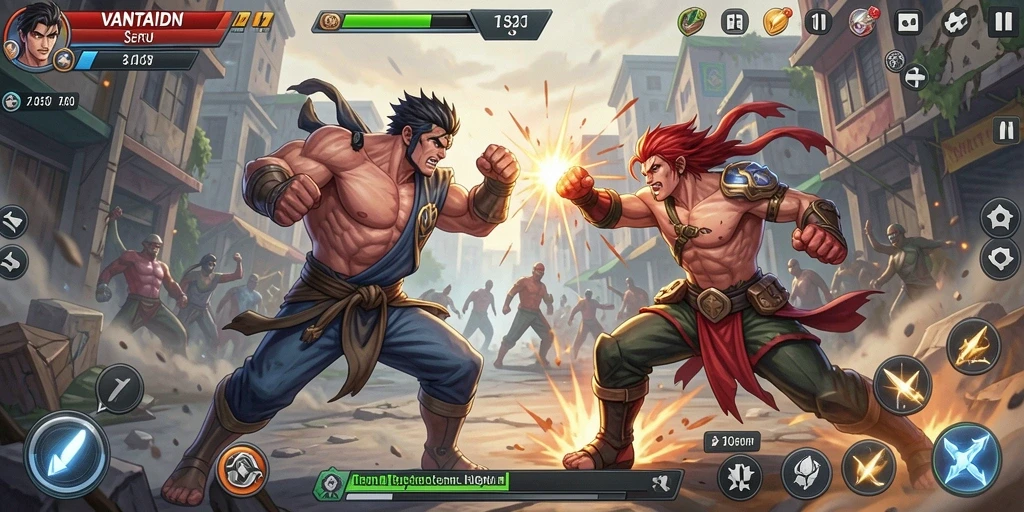Screenshot VANTAIDN menampilkan aksi pertarungan yang mendebarkan.